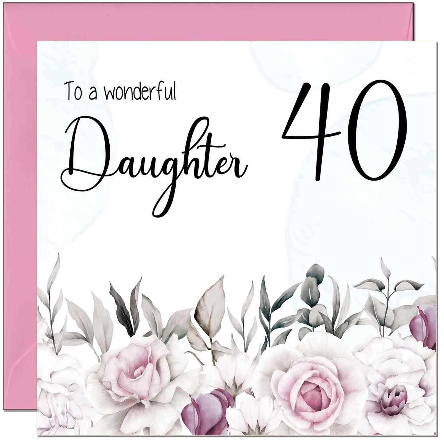Daughter Birthday Card for Daughter Floral Elegant