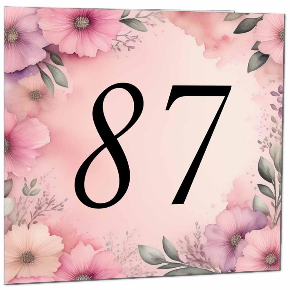 Birthday Card for Women Men - Pink Floral Birthday Cards for 39 year old woman thirty Nine, thirty ninth Ladies Mum Aunt Sister Niece Daughter