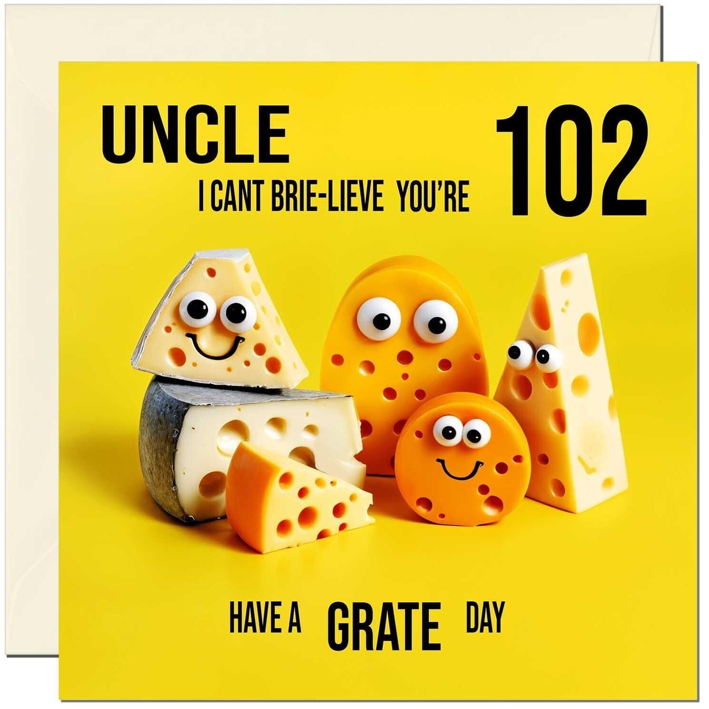 Uncle funny Birthday Card for Uncle - Cheese Pun Funny Uncles