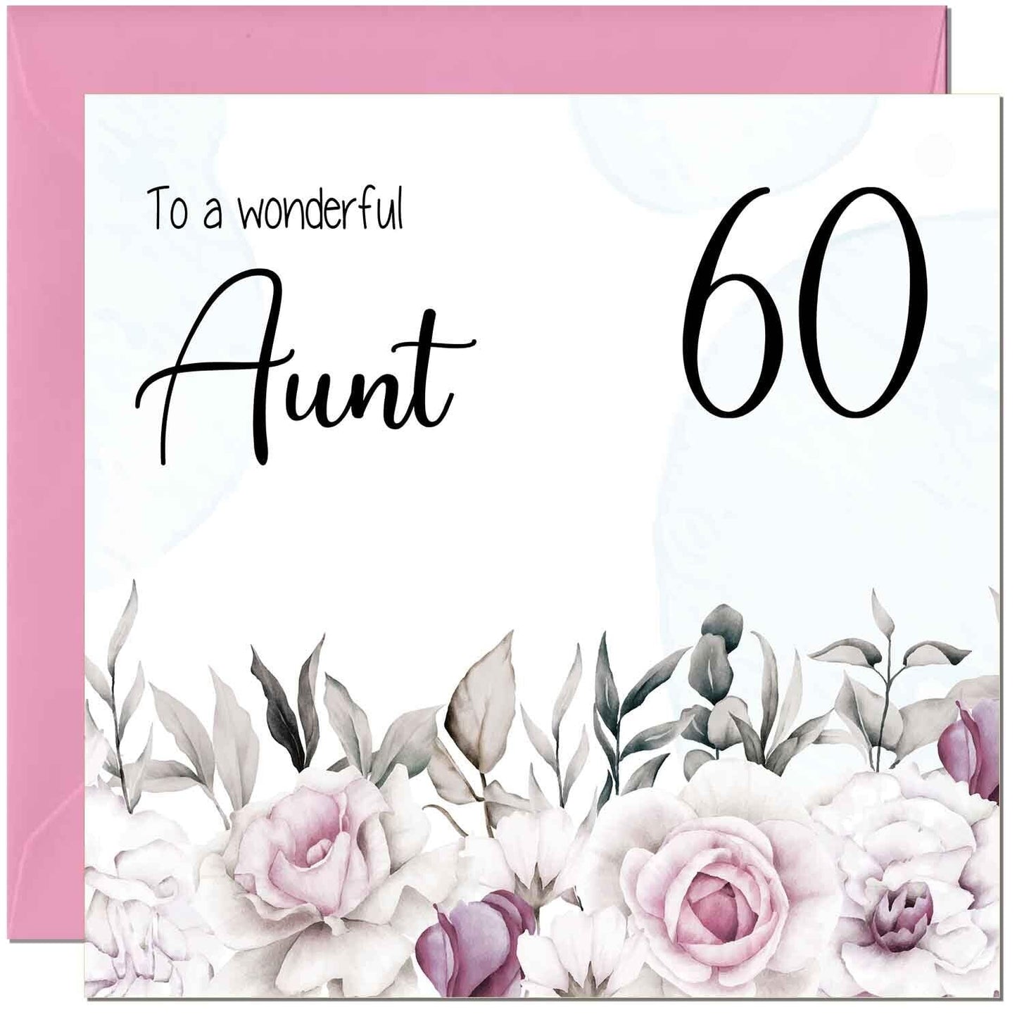 Aunt Birthday Card Floral Elegant Best Auntie's