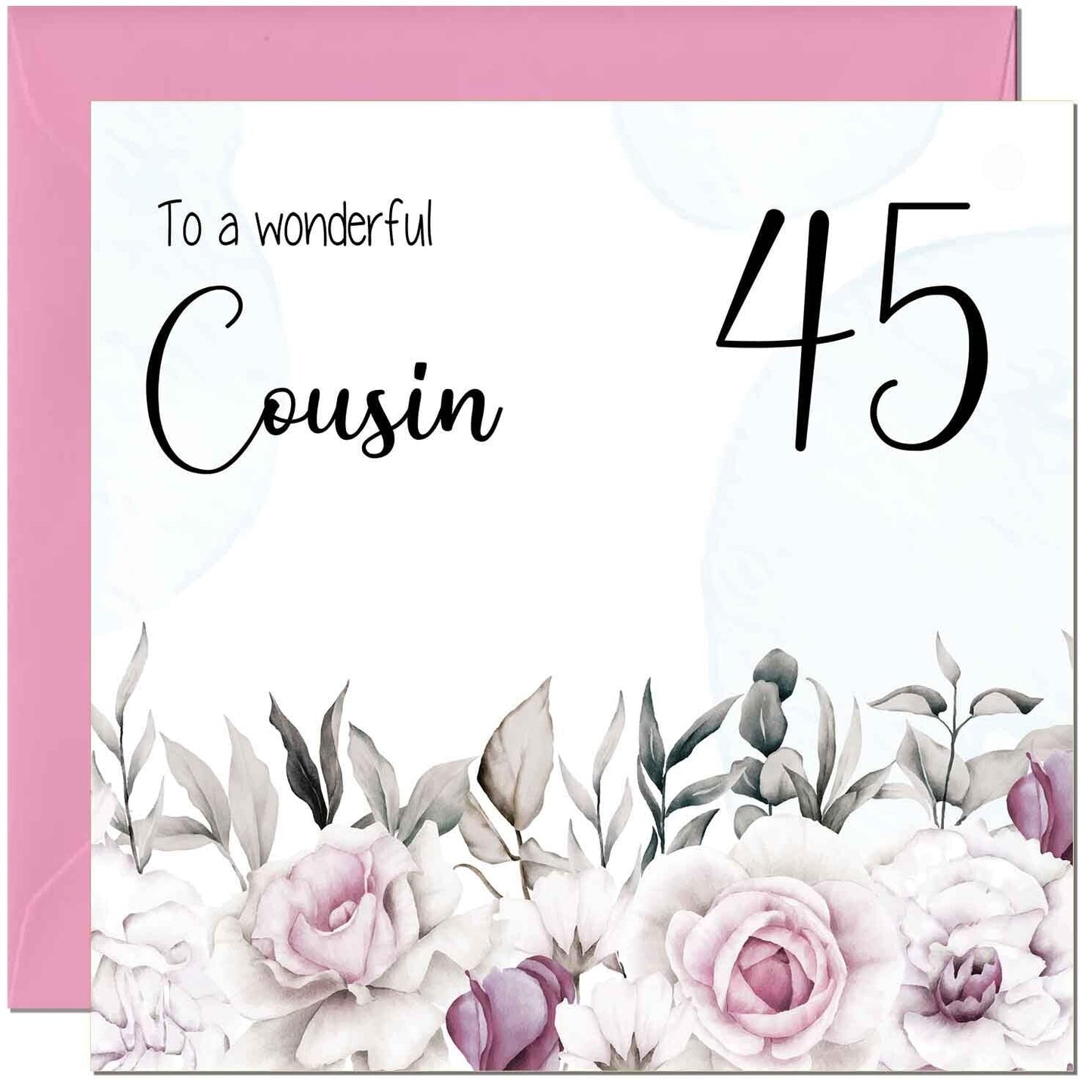 Cousin Birthday Card Floral Elegant Best Cousin's
