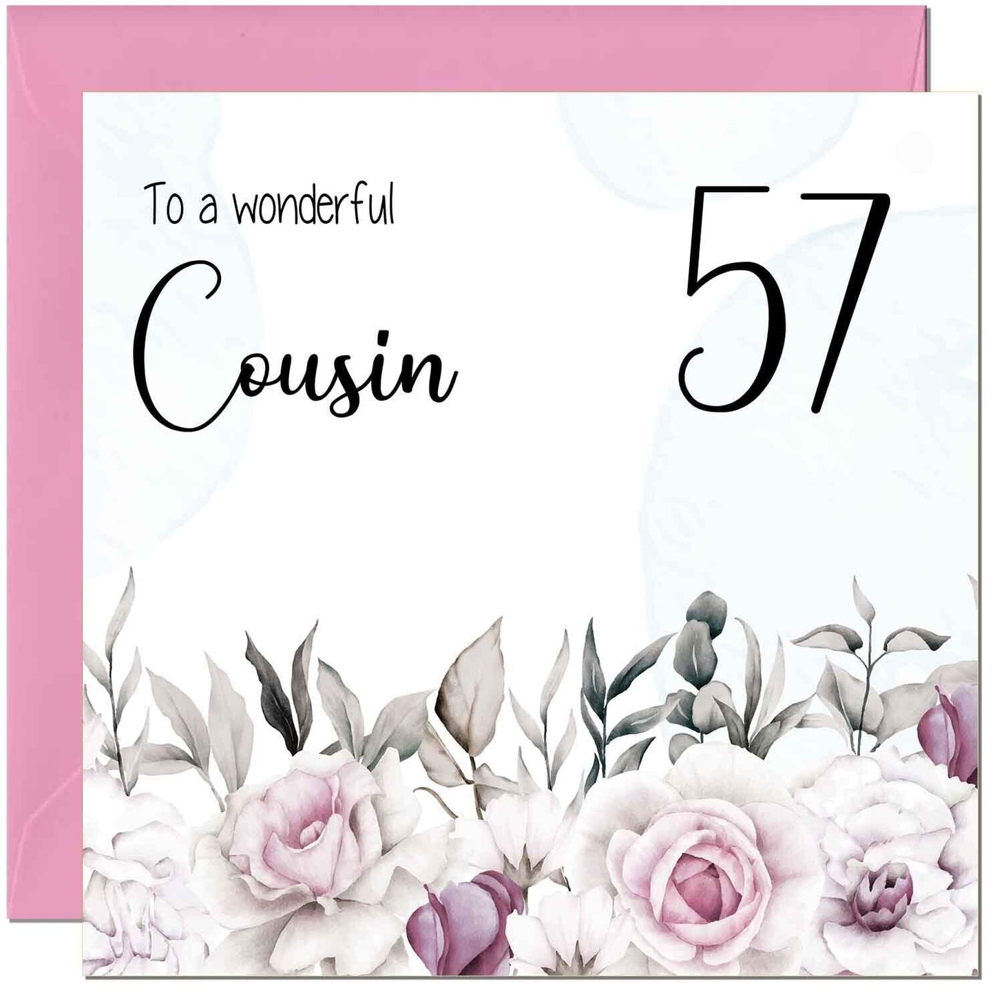 Cousin Birthday Card Floral Elegant Best Cousin's
