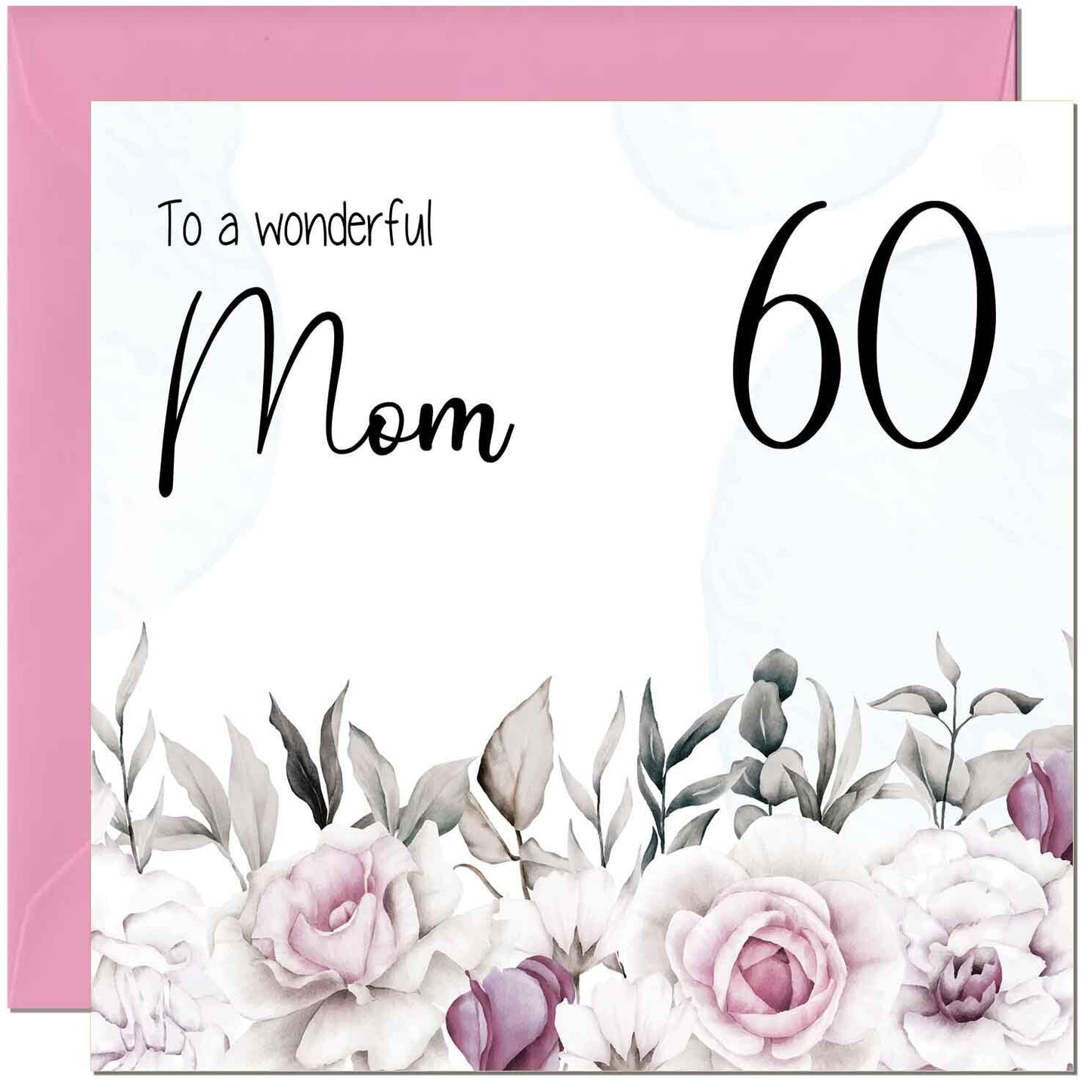 Mom Birthday Card Floral Elegant Best Mom's