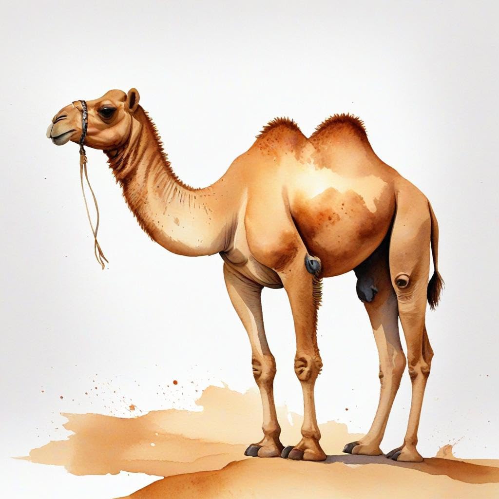 Camel Greeting Card - Any Occasion - 145 x 145mm