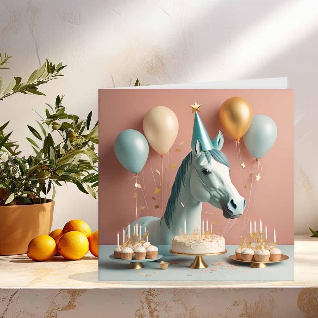 Horse Birthday Card Pony Birthday 145 x 145mm