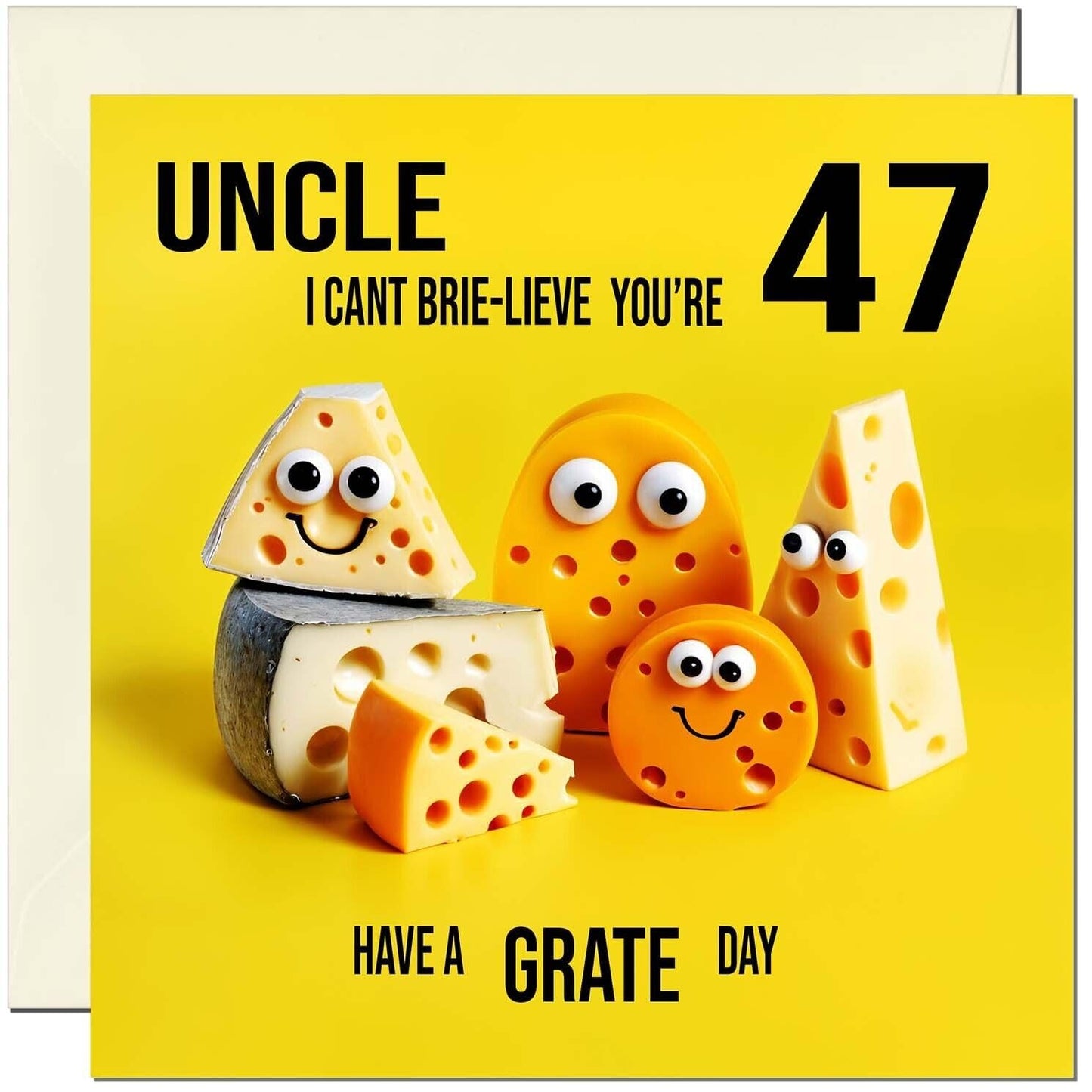 Uncle funny Birthday Card for Uncle - Cheese Pun Funny Uncles