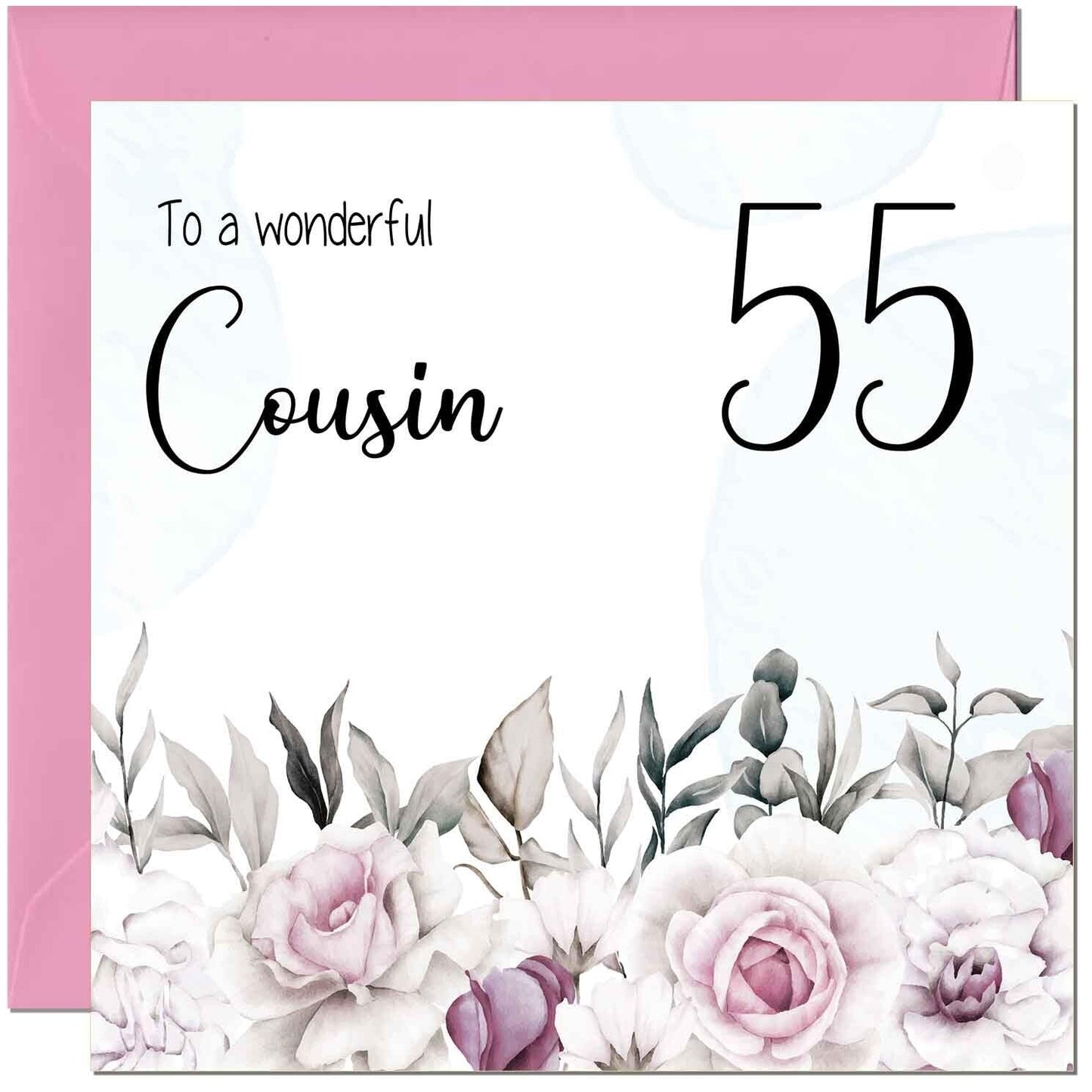Cousin Birthday Card Floral Elegant Best Cousin's