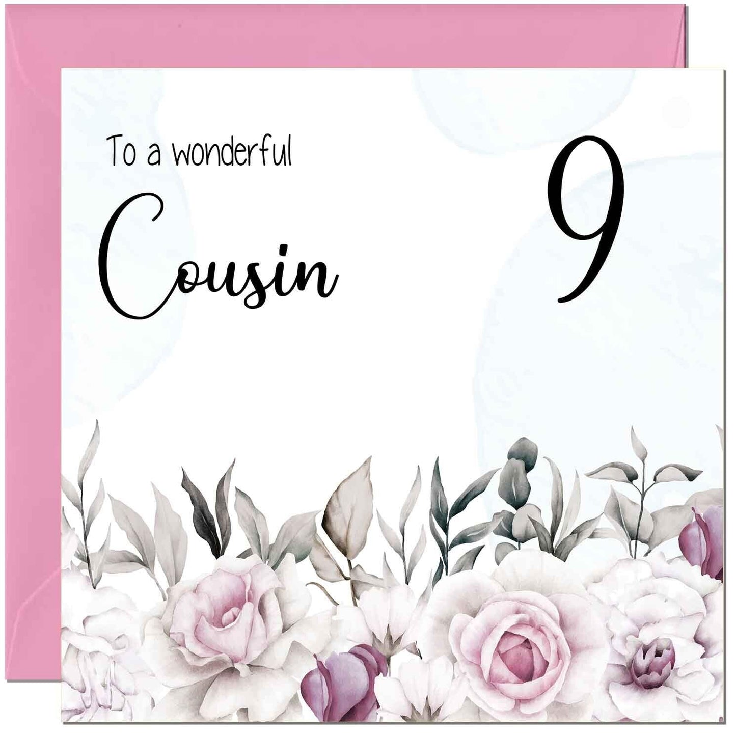 Cousin Birthday Card Floral Elegant Best Cousin's