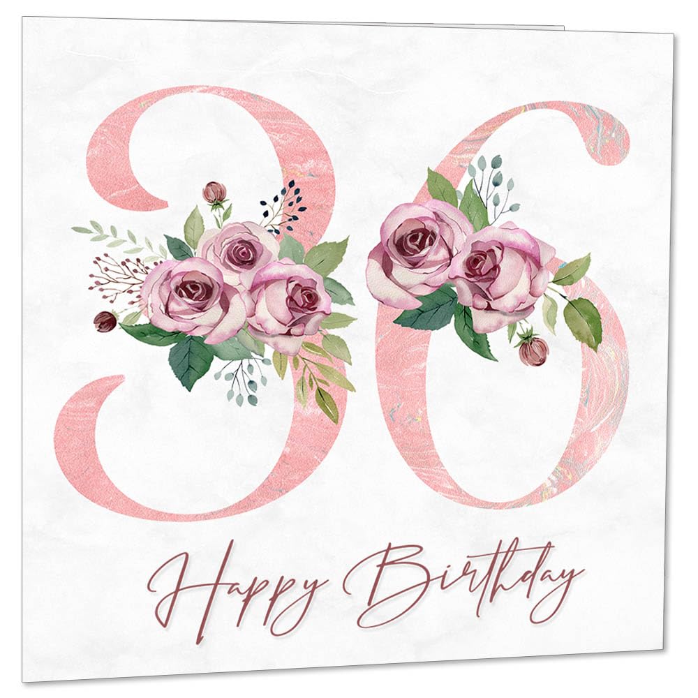 Birthday Card for Women - Floral Birthday Cards for Ladies Mum Aunt Sister Nan Friend Daughter