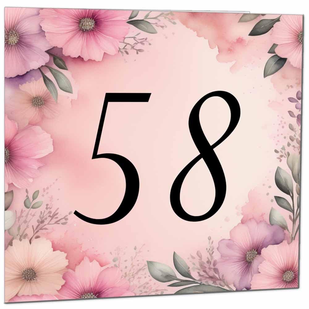 Birthday Card for Women Men - Pink Floral Birthday Cards for 39 year old woman thirty Nine, thirty ninth Ladies Mum Aunt Sister Niece Daughter