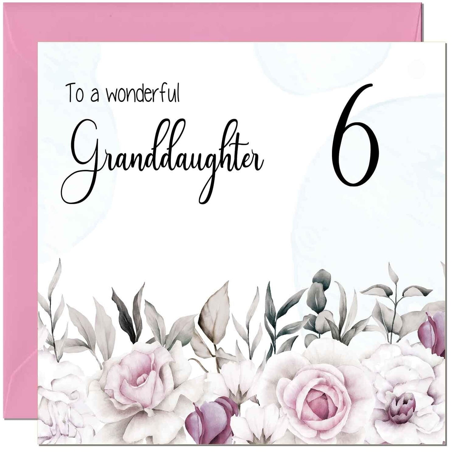 Granddaughter Birthday Card for Granddaughter Floral Elegant