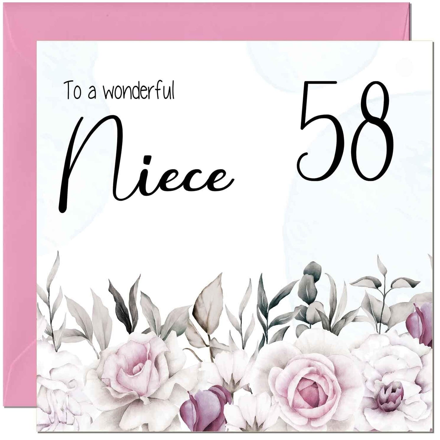 Niece's Birthday Card for Niece Floral Elegant