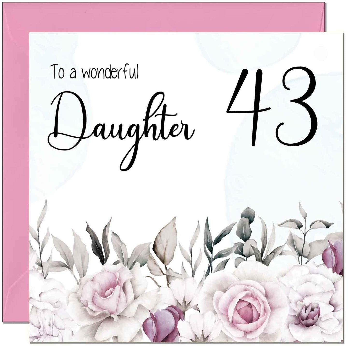 Daughter Birthday Card for Daughter Floral Elegant