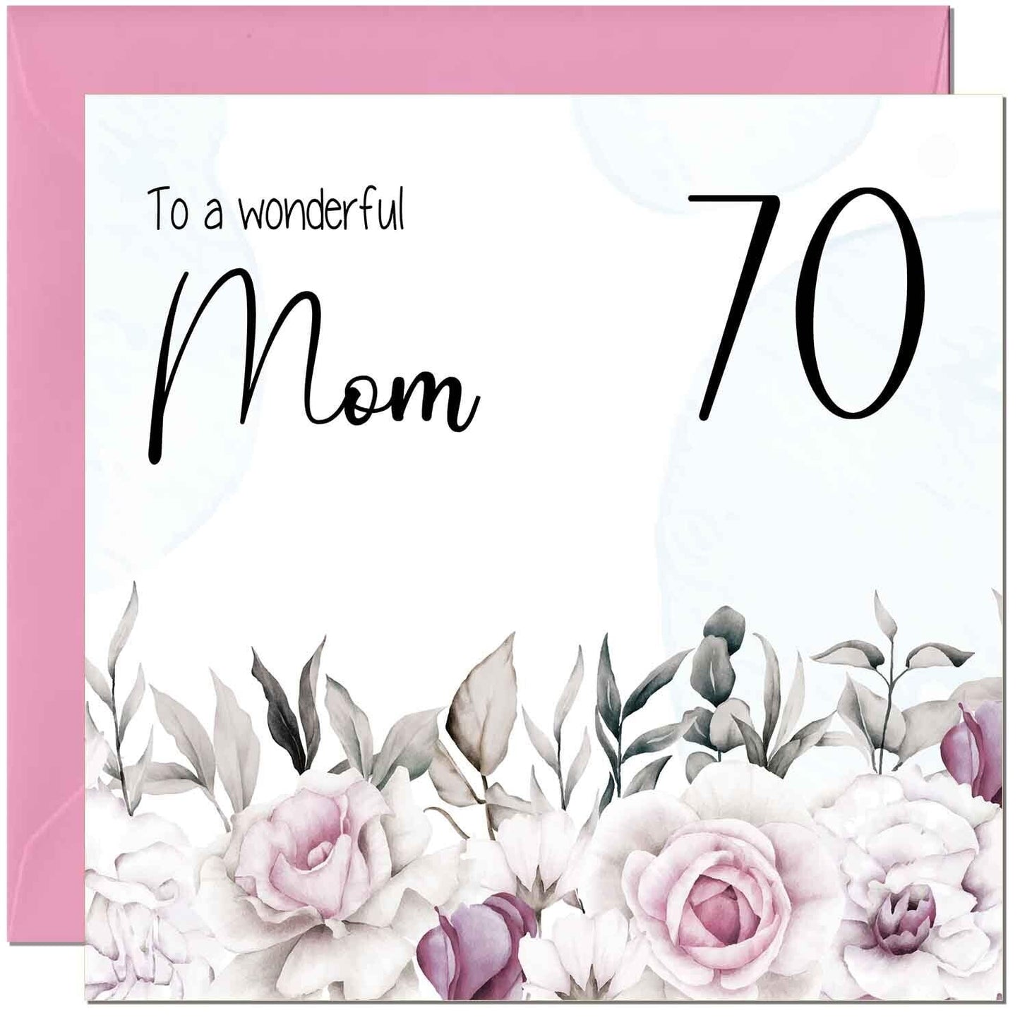 Mom Birthday Card Floral Elegant Best Mom's
