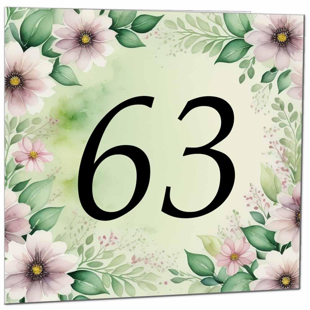 80th Birthday Card for Women Men - Green Floral Birthday Cards for 80 year old Lady Eighty Eightieth Ladies Grandma Nan Aunt Mum Sister Mom Friend