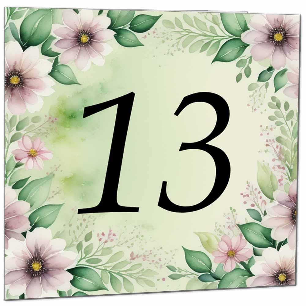 80th Birthday Card for Women Men - Green Floral Birthday Cards for 80 year old Lady Eighty Eightieth Ladies Grandma Nan Aunt Mum Sister Mom Friend
