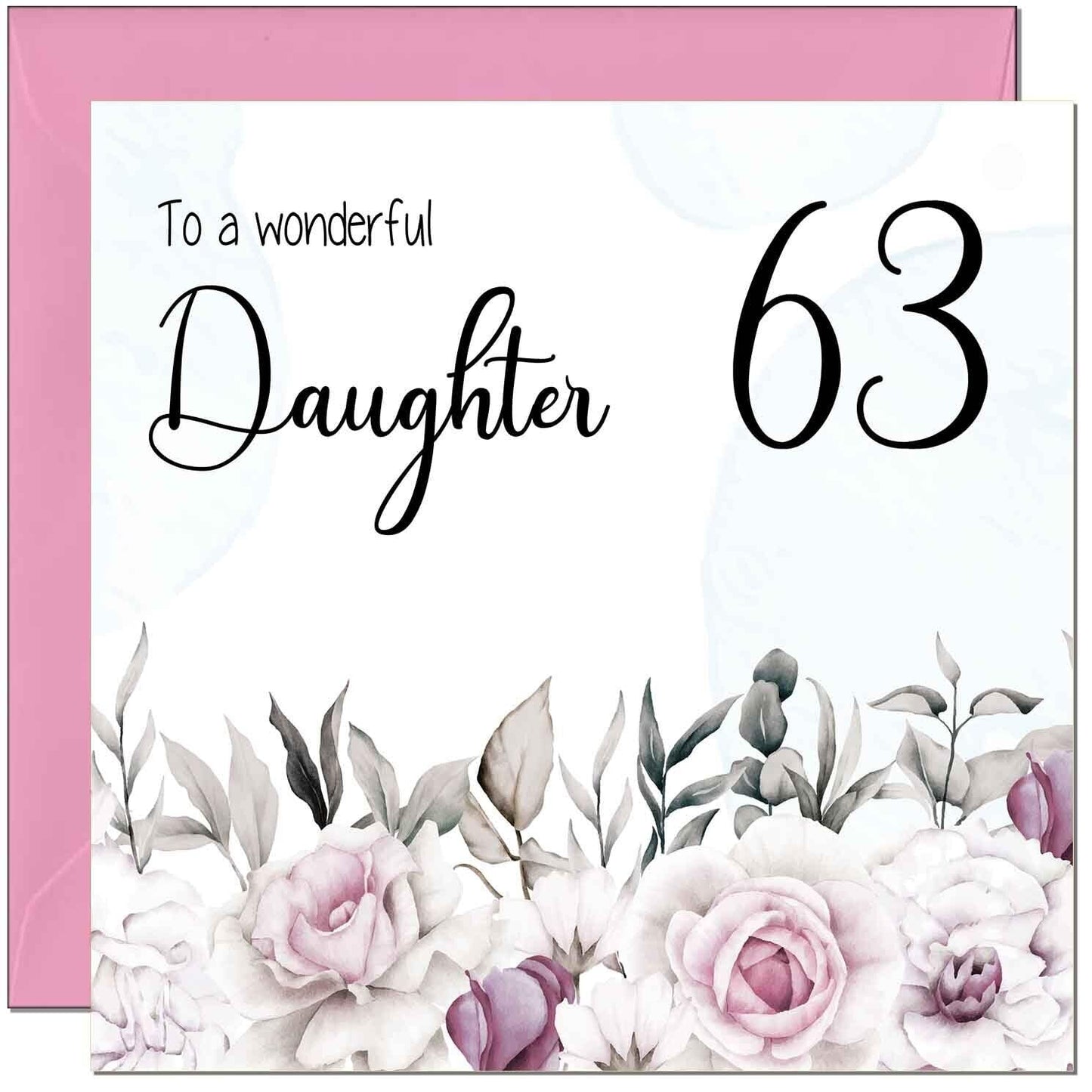 Daughter Birthday Card for Daughter Floral Elegant
