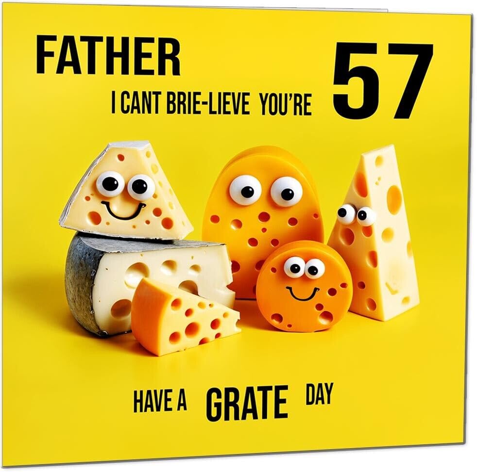 Father funny Birthday Card for Dad - Cheese Pun Funny Dad