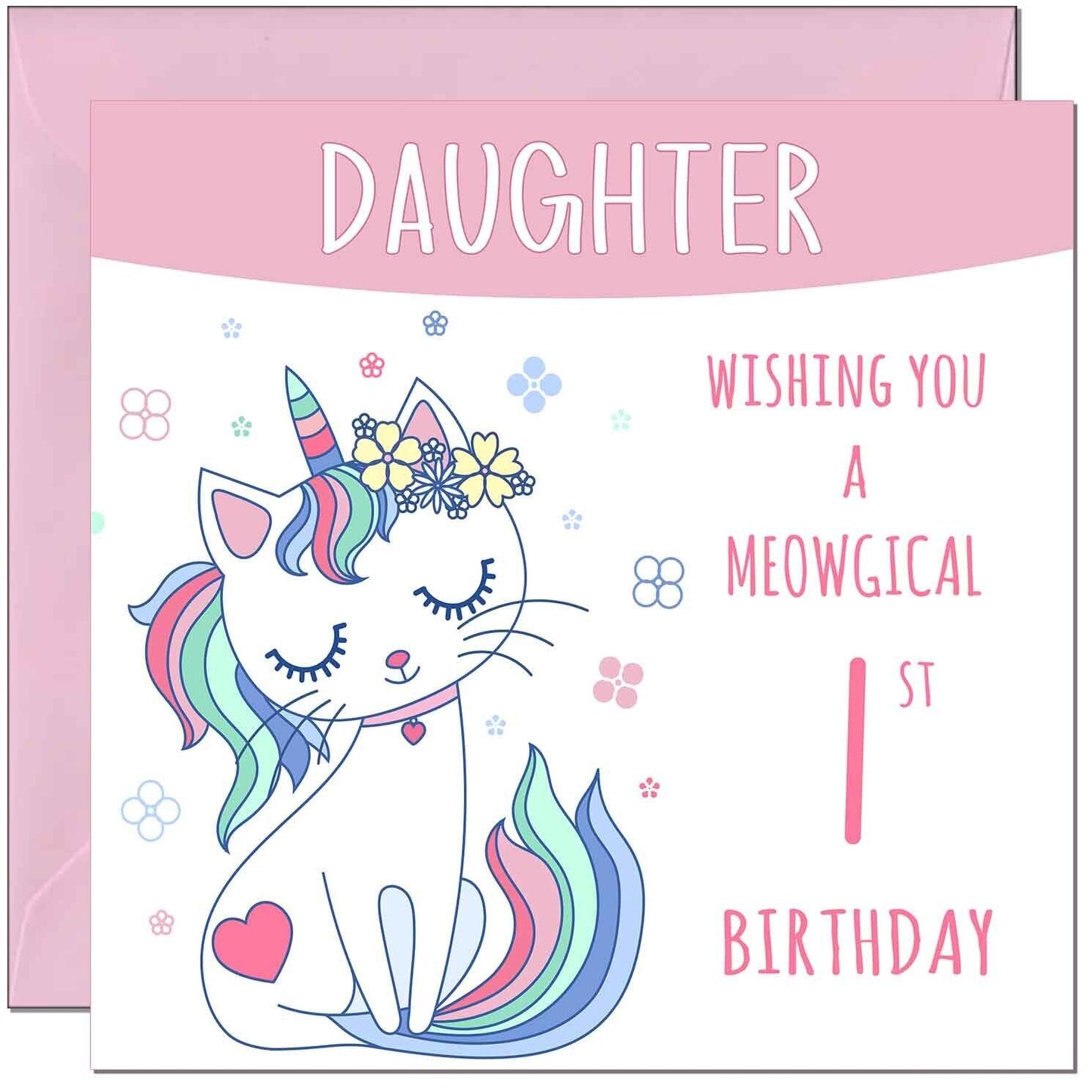 Daughter Birthday Card - Meowgical Funny Cat