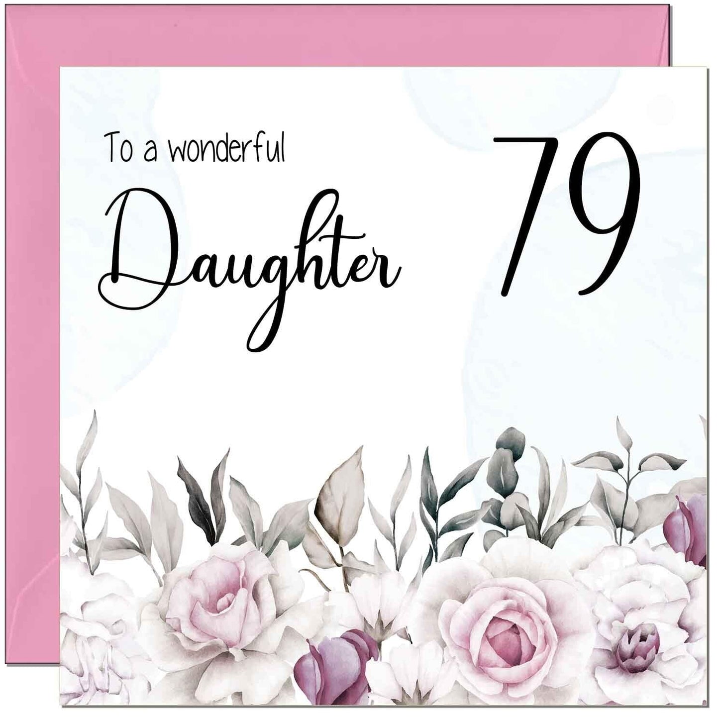 Daughter Birthday Card for Daughter Floral Elegant