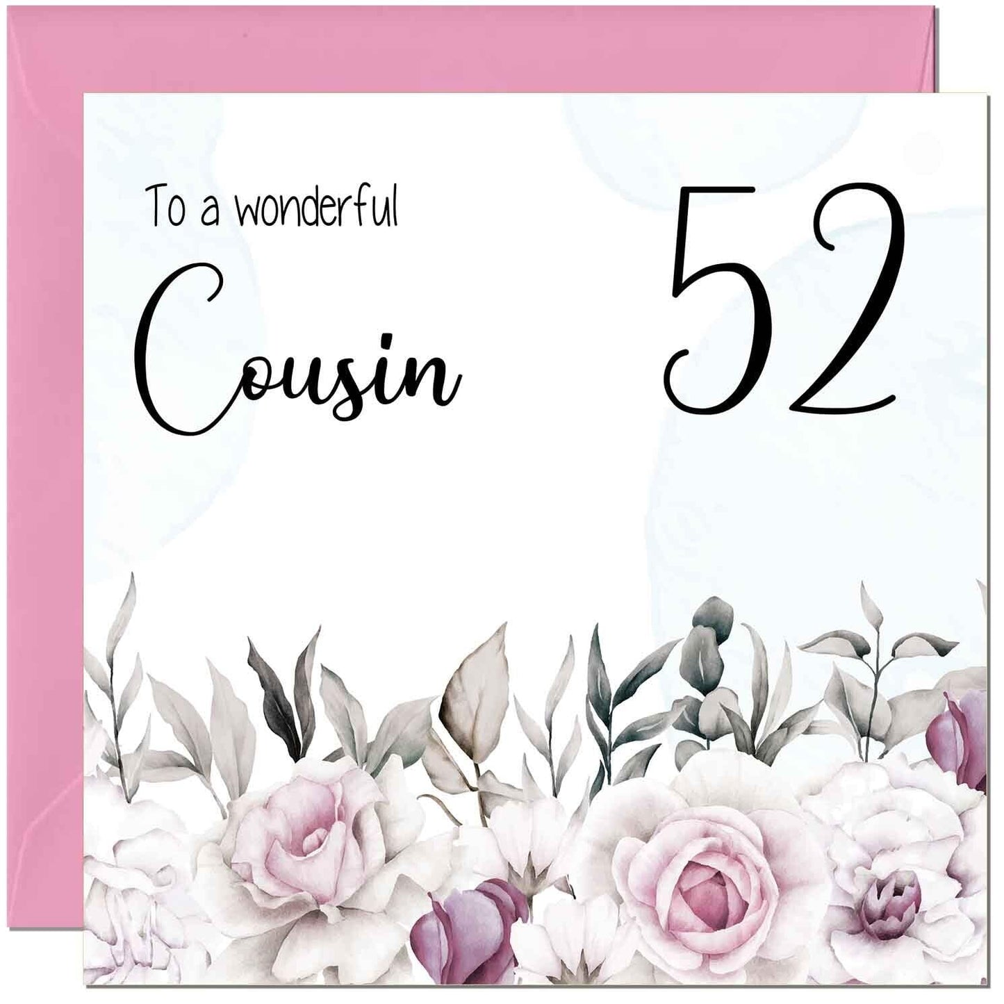 Cousin Birthday Card Floral Elegant Best Cousin's