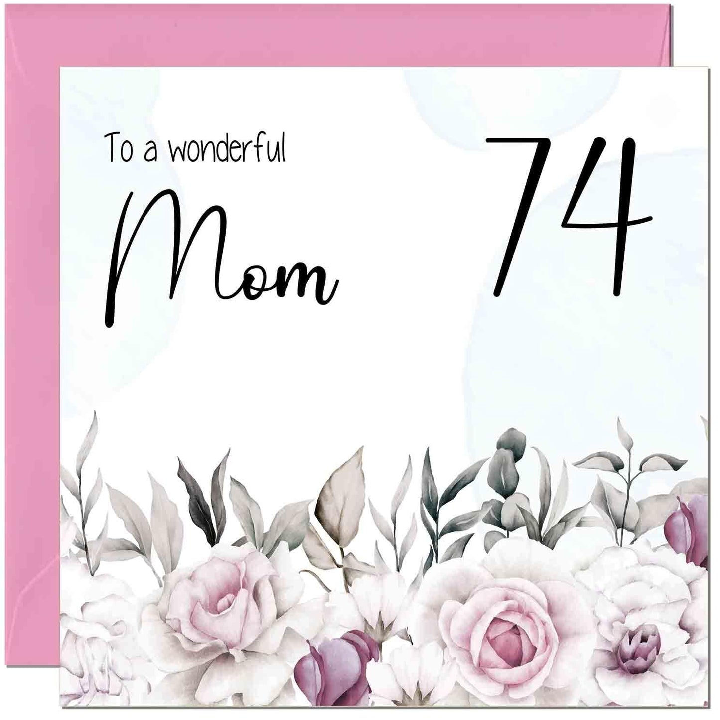 Mom Birthday Card Floral Elegant Best Mom's