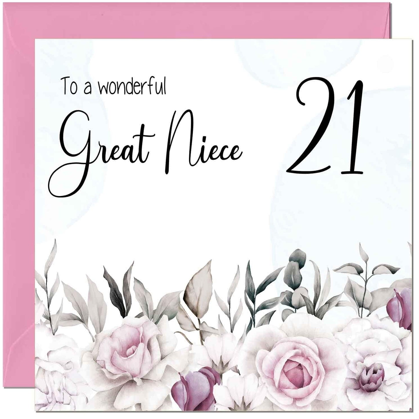Great Niece's Birthday Card for Great Niece Floral Elegant