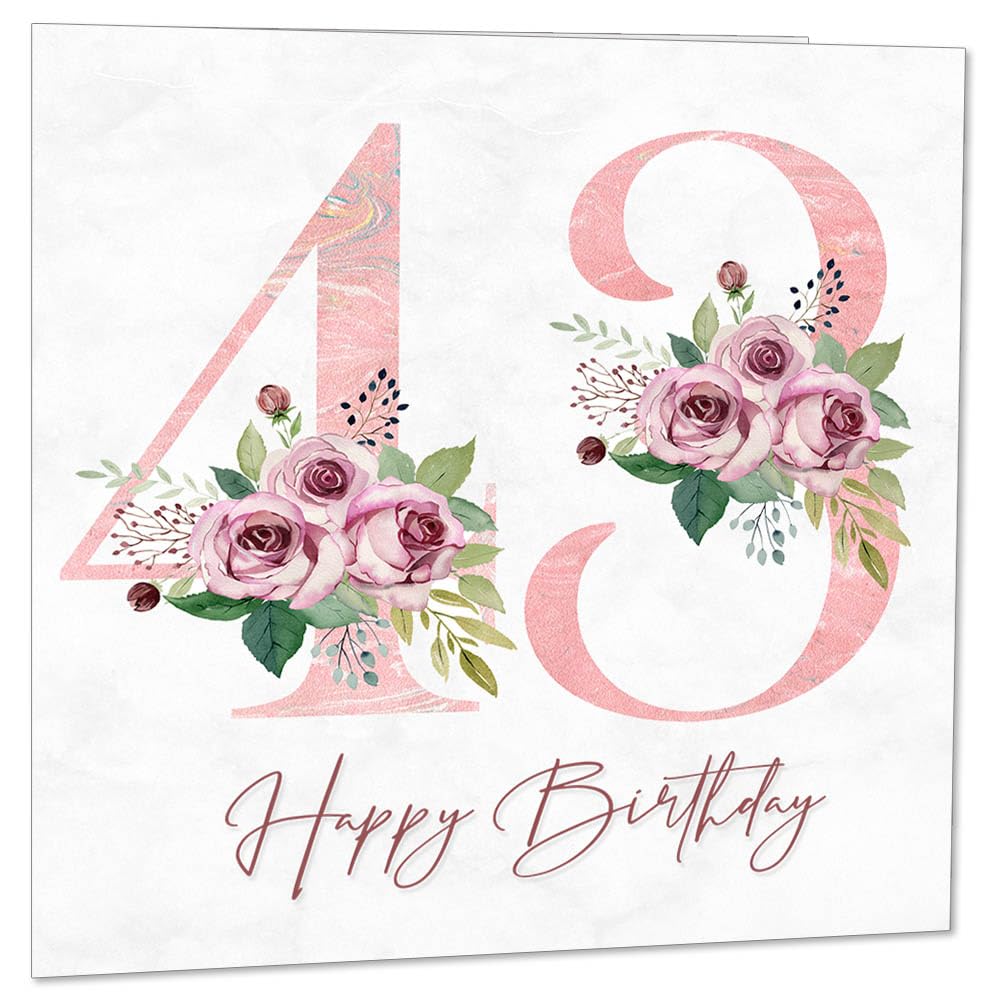 Birthday Card for Women - Floral Birthday Cards for Ladies Mum Aunt Sister Nan Friend Daughter