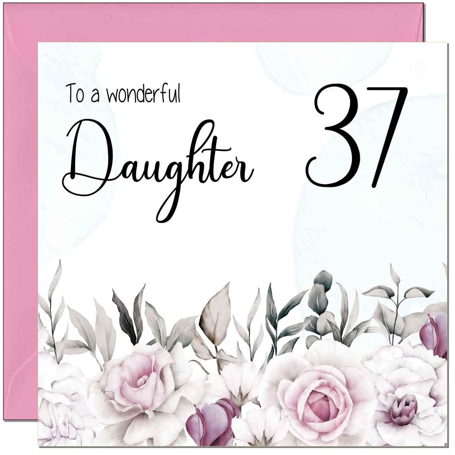 Daughter Birthday Card for Daughter Floral Elegant