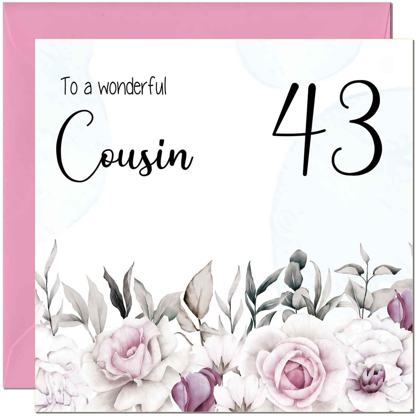 Cousin Birthday Card Floral Elegant Best Cousin's
