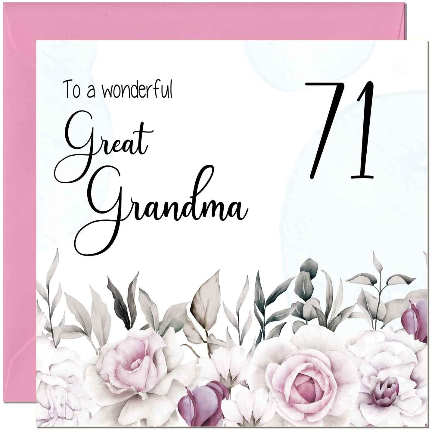 Great Grandma Birthday Card - Floral Elegant