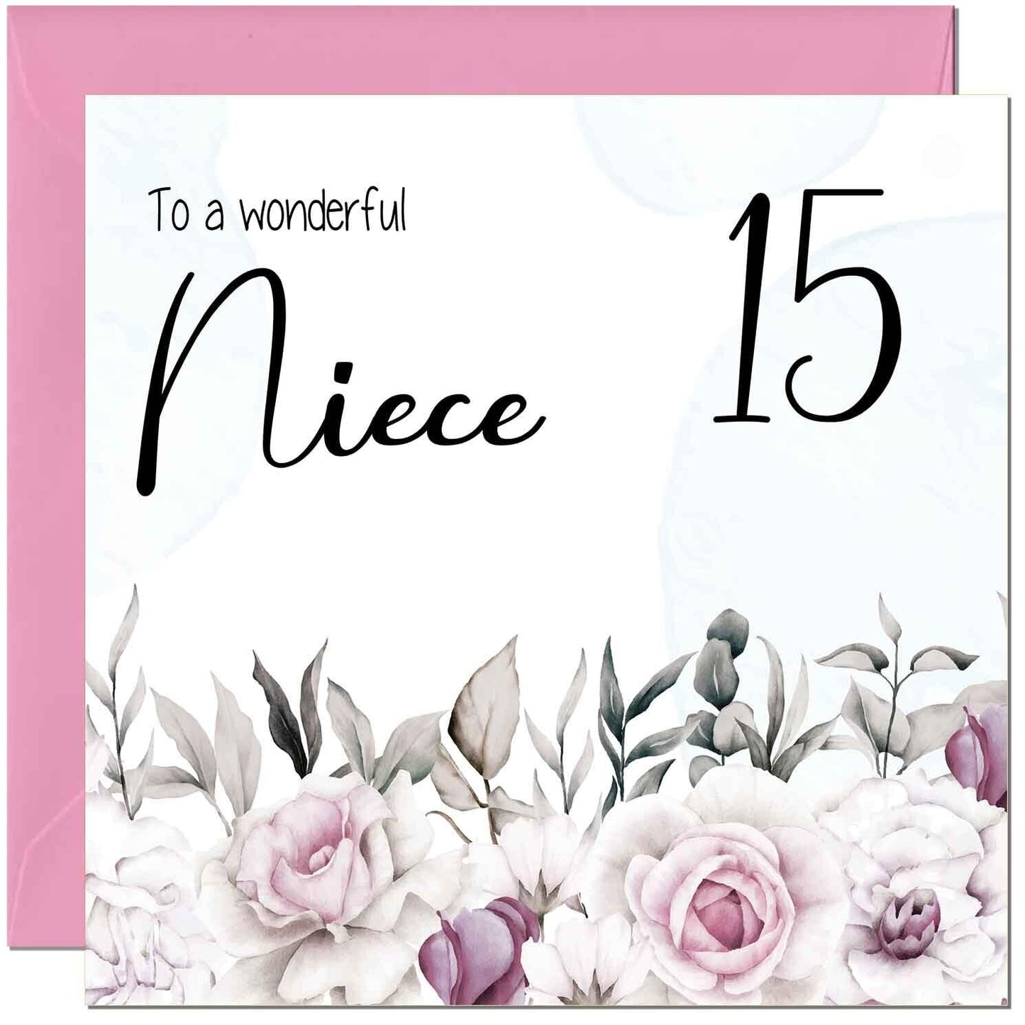 Niece's Birthday Card for Niece Floral Elegant