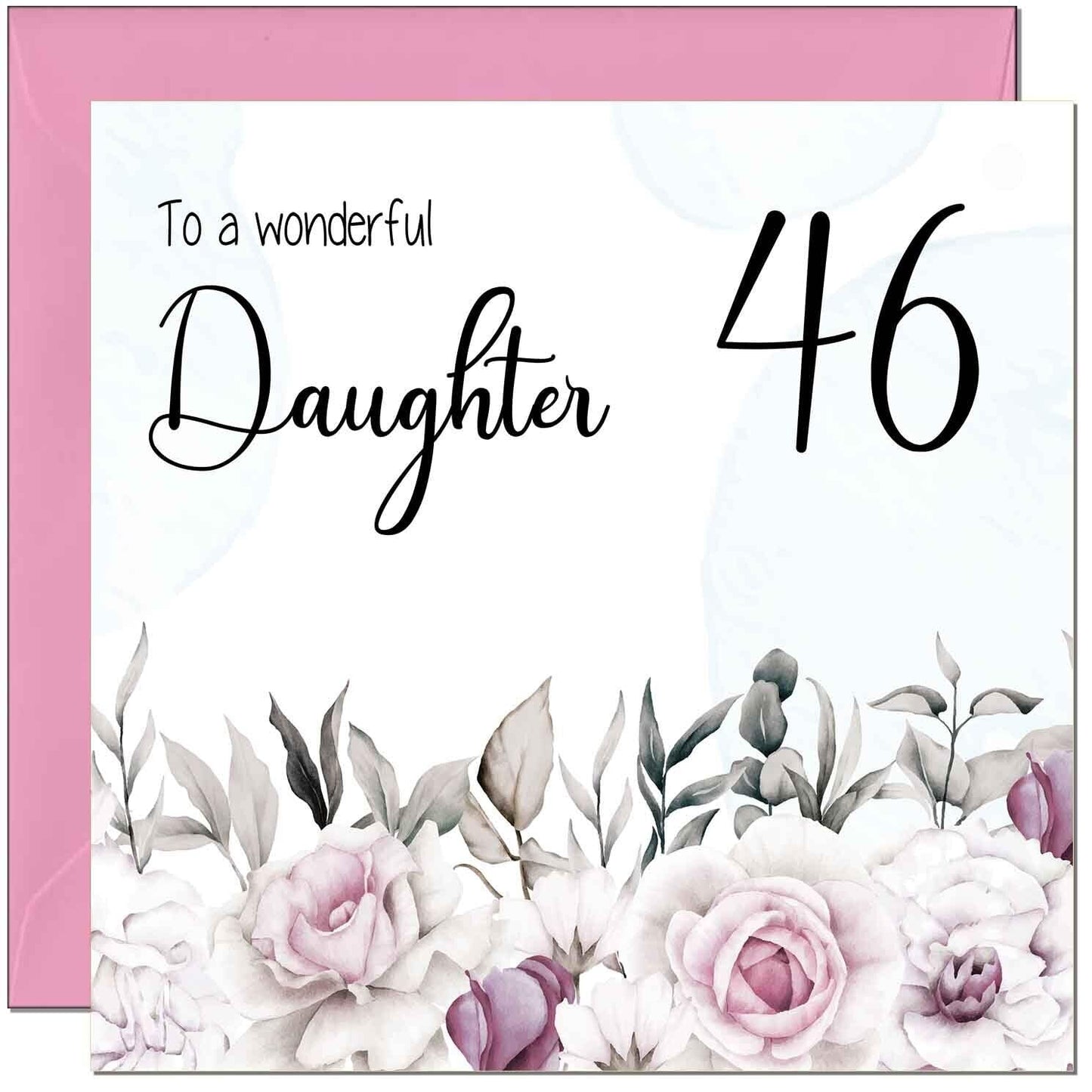 Daughter Birthday Card for Daughter Floral Elegant