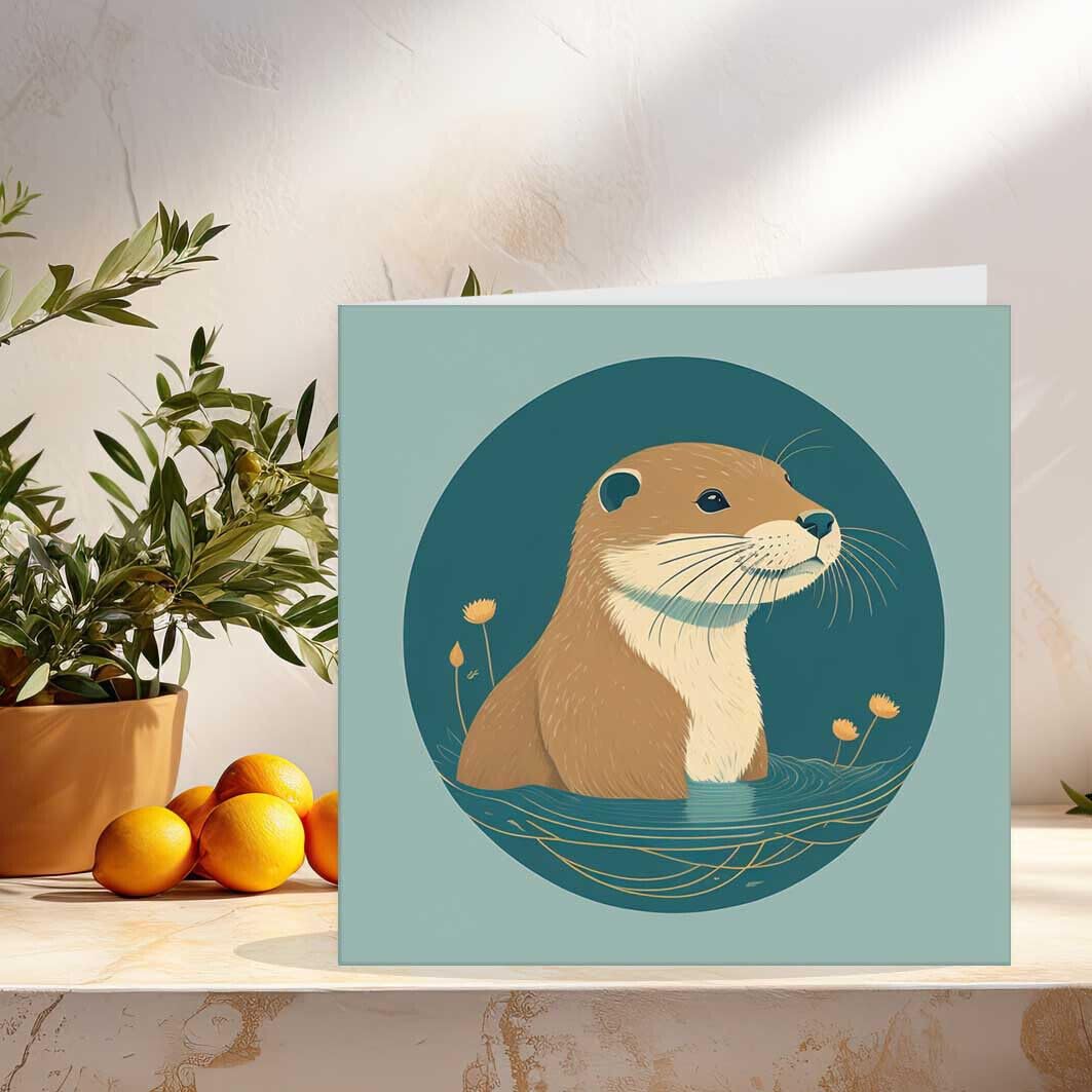Otter Greeting Cards 145 x 145mm