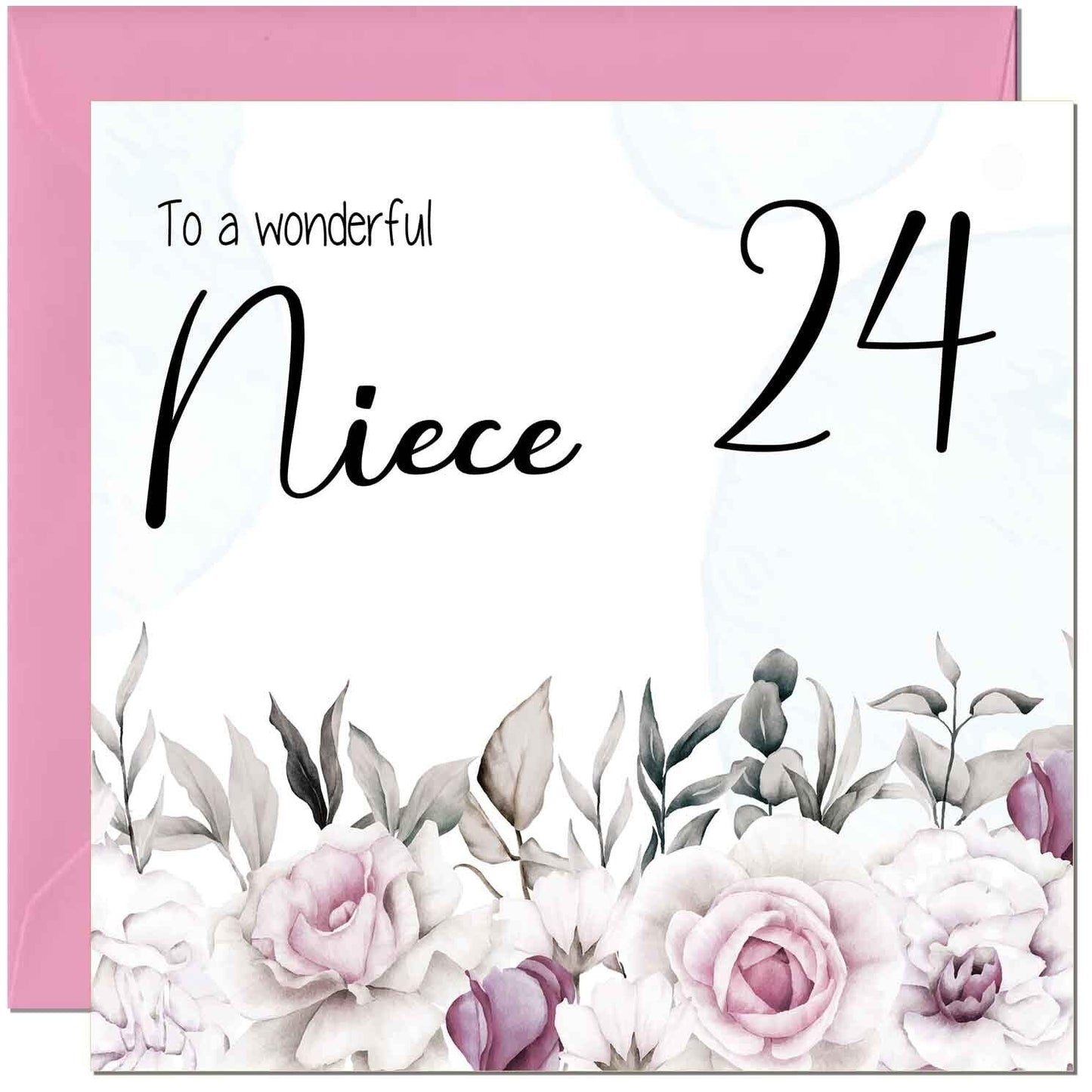 Niece's Birthday Card for Niece Floral Elegant