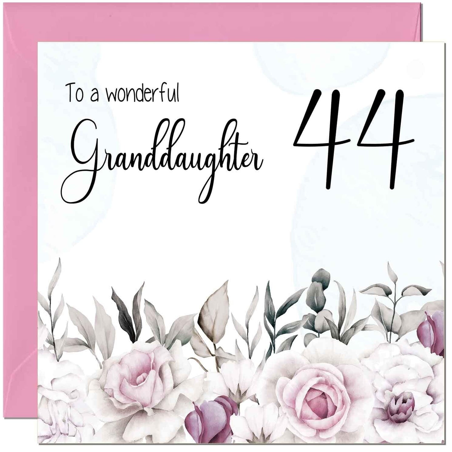 Granddaughter Birthday Card for Granddaughter Floral Elegant