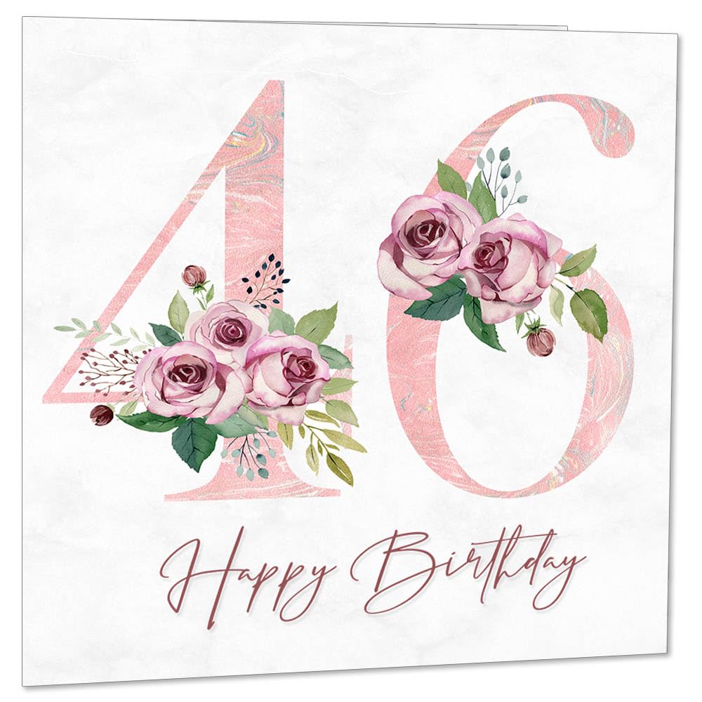 Birthday Card for Women - Floral Birthday Cards for Ladies Mum Aunt Sister Nan Friend Daughter