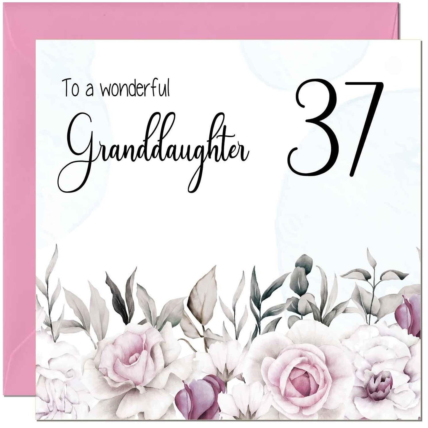 Granddaughter Birthday Card for Granddaughter Floral Elegant