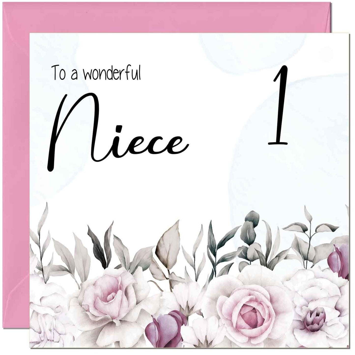 Niece's Birthday Card for Niece Floral Elegant