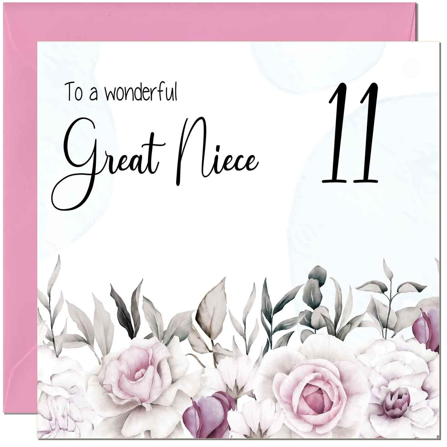 Great Niece's Birthday Card for Great Niece Floral Elegant