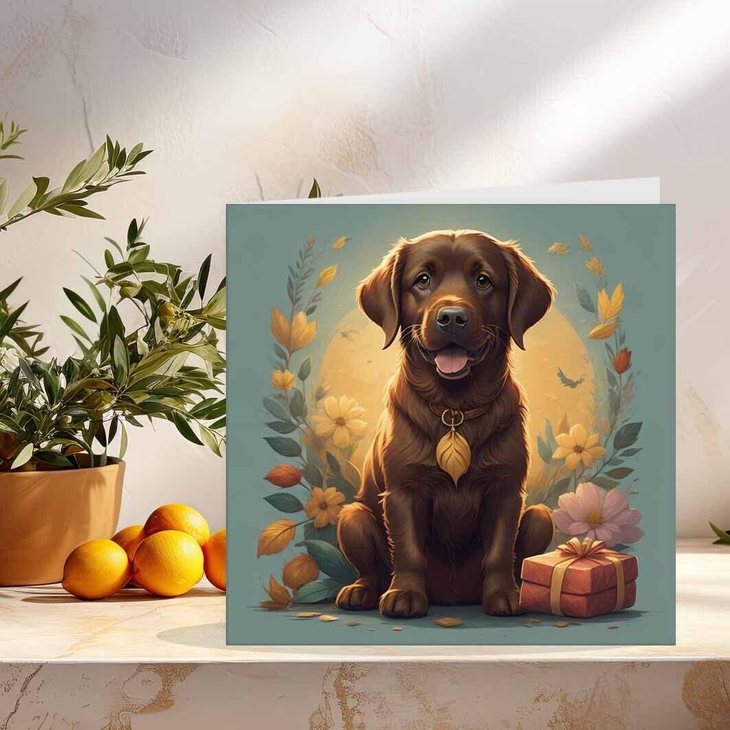 Labrador Birthday Card 145mm x 145mm