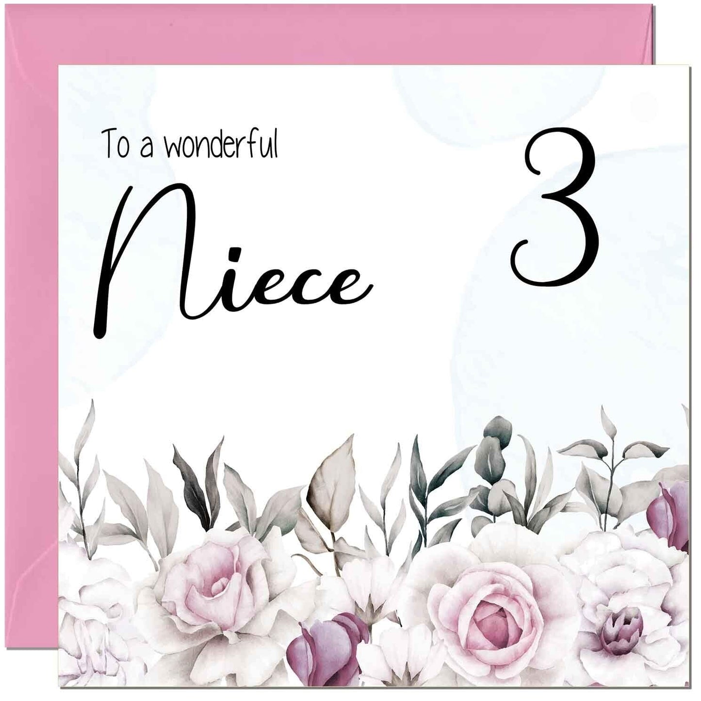 Niece's Birthday Card for Niece Floral Elegant