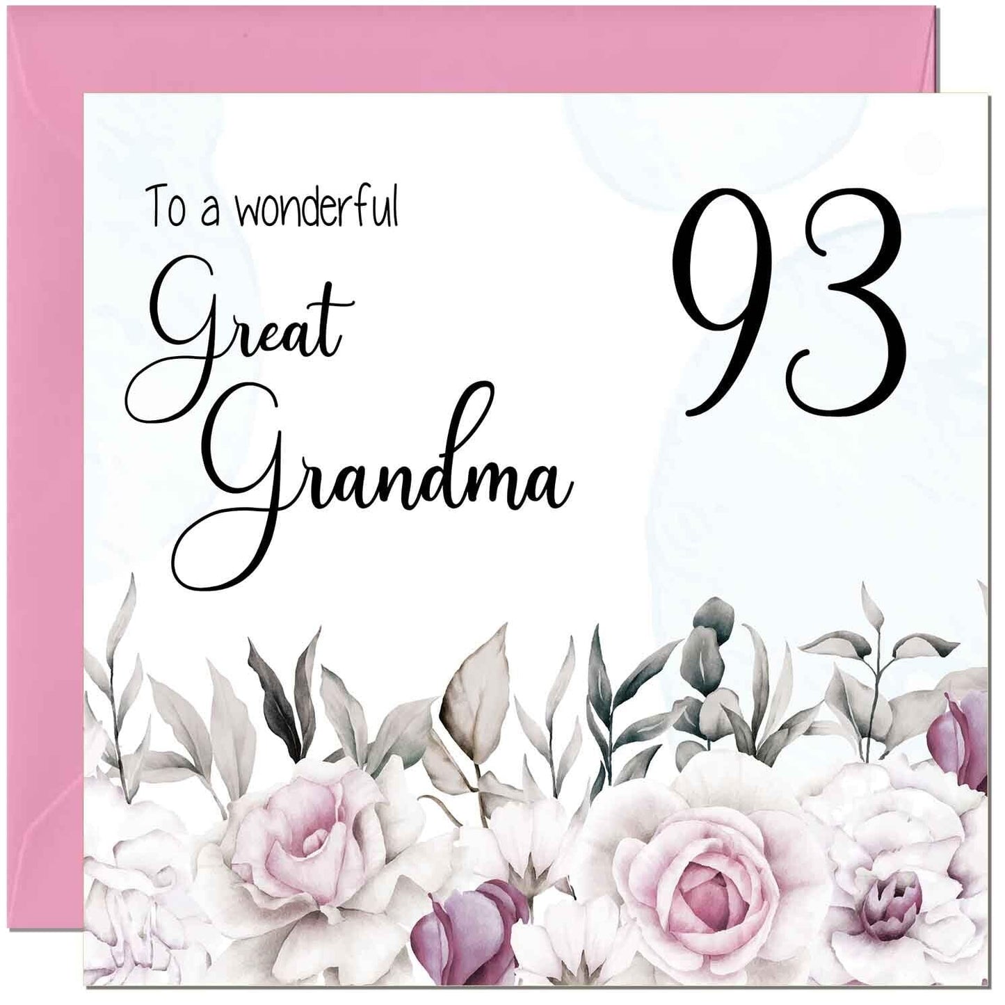 Great Grandma Birthday Card - Floral Elegant