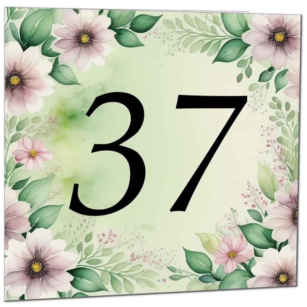 80th Birthday Card for Women Men - Green Floral Birthday Cards for 80 year old Lady Eighty Eightieth Ladies Grandma Nan Aunt Mum Sister Mom Friend