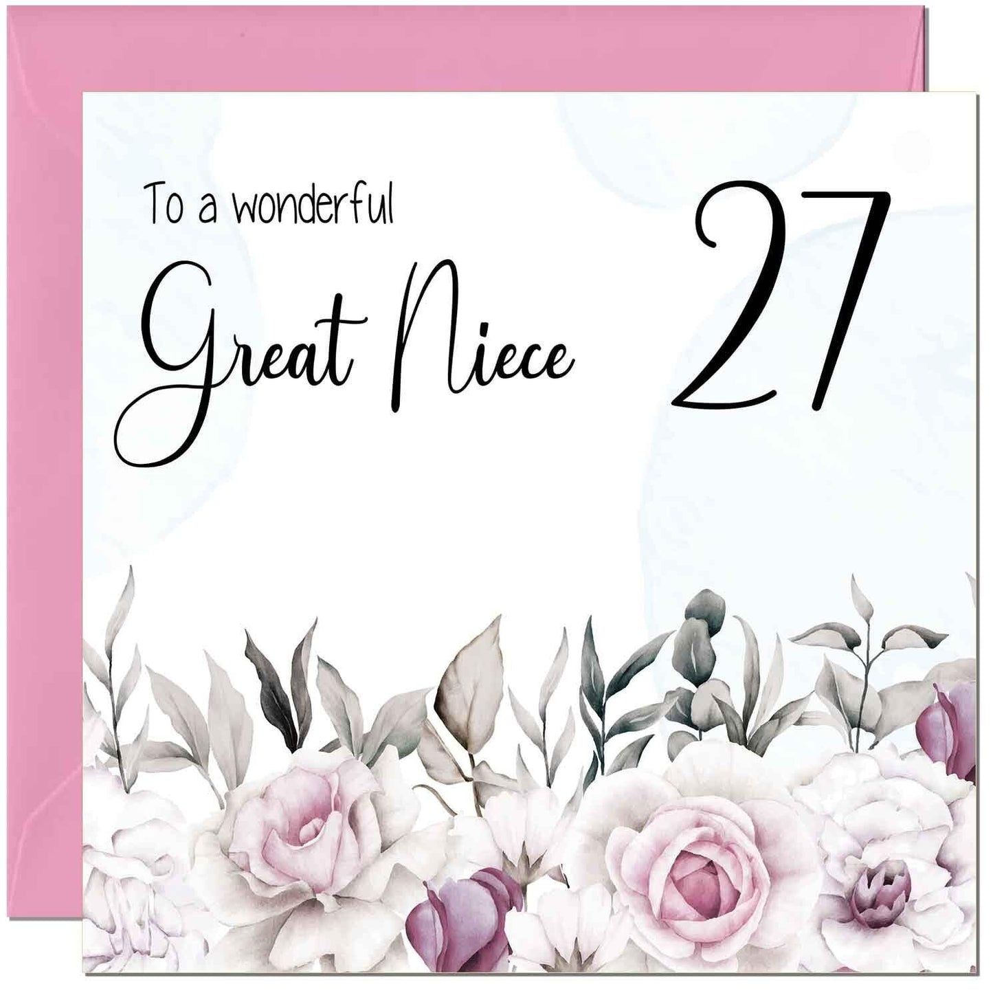 Great Niece's Birthday Card for Great Niece Floral Elegant