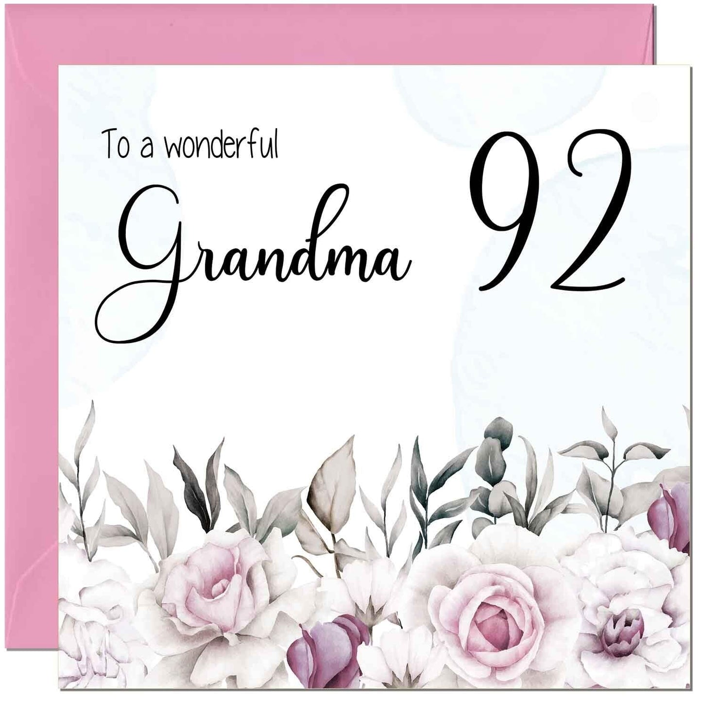 Grandma Birthday Card Floral Elegant Grandmothers