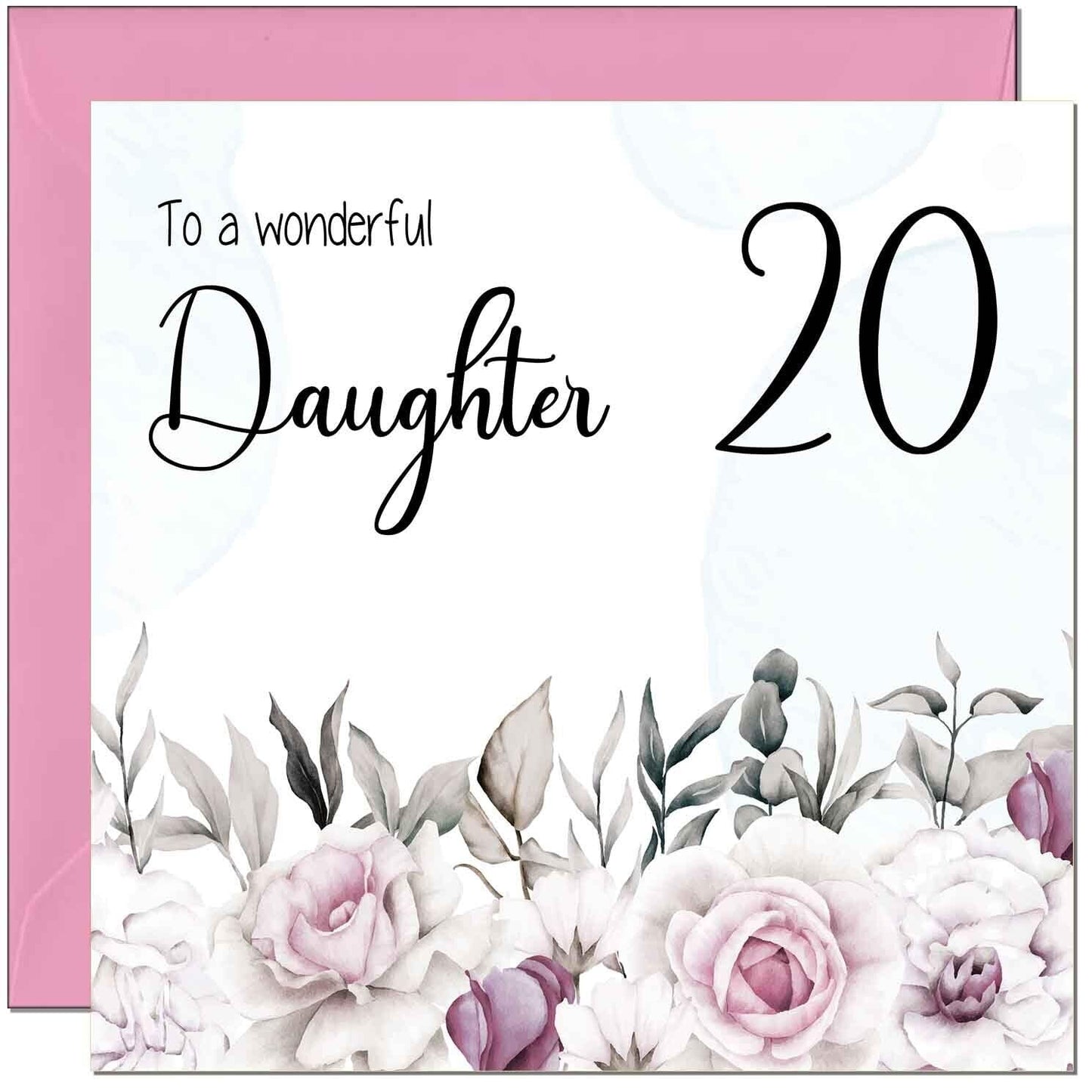 Daughter Birthday Card for Daughter Floral Elegant