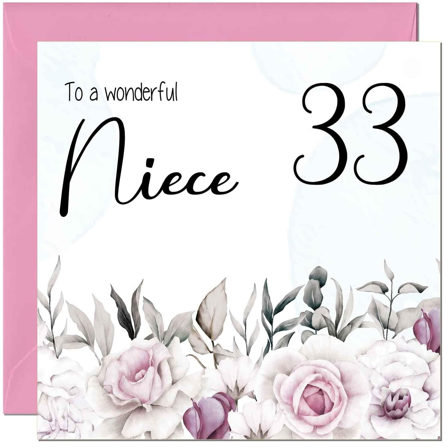 Niece's Birthday Card for Niece Floral Elegant