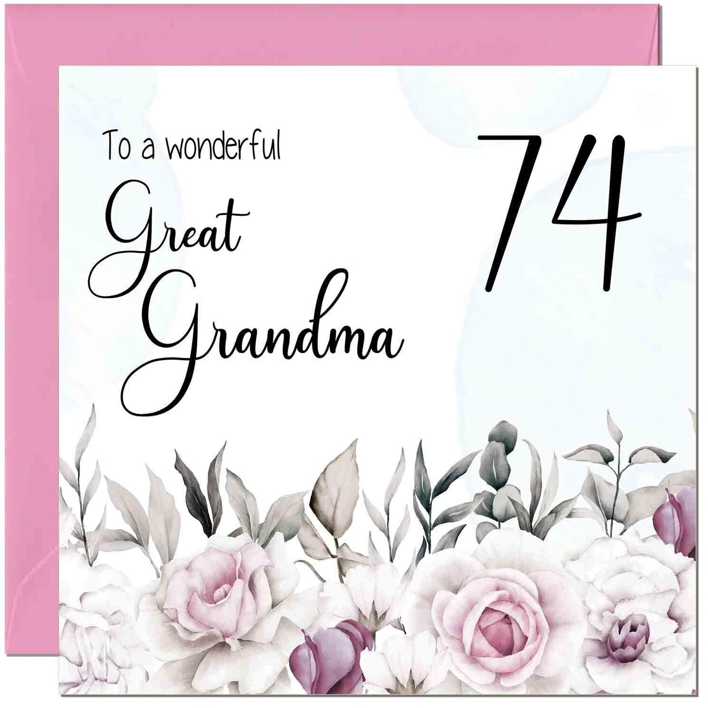 Great Grandma Birthday Card - Floral Elegant