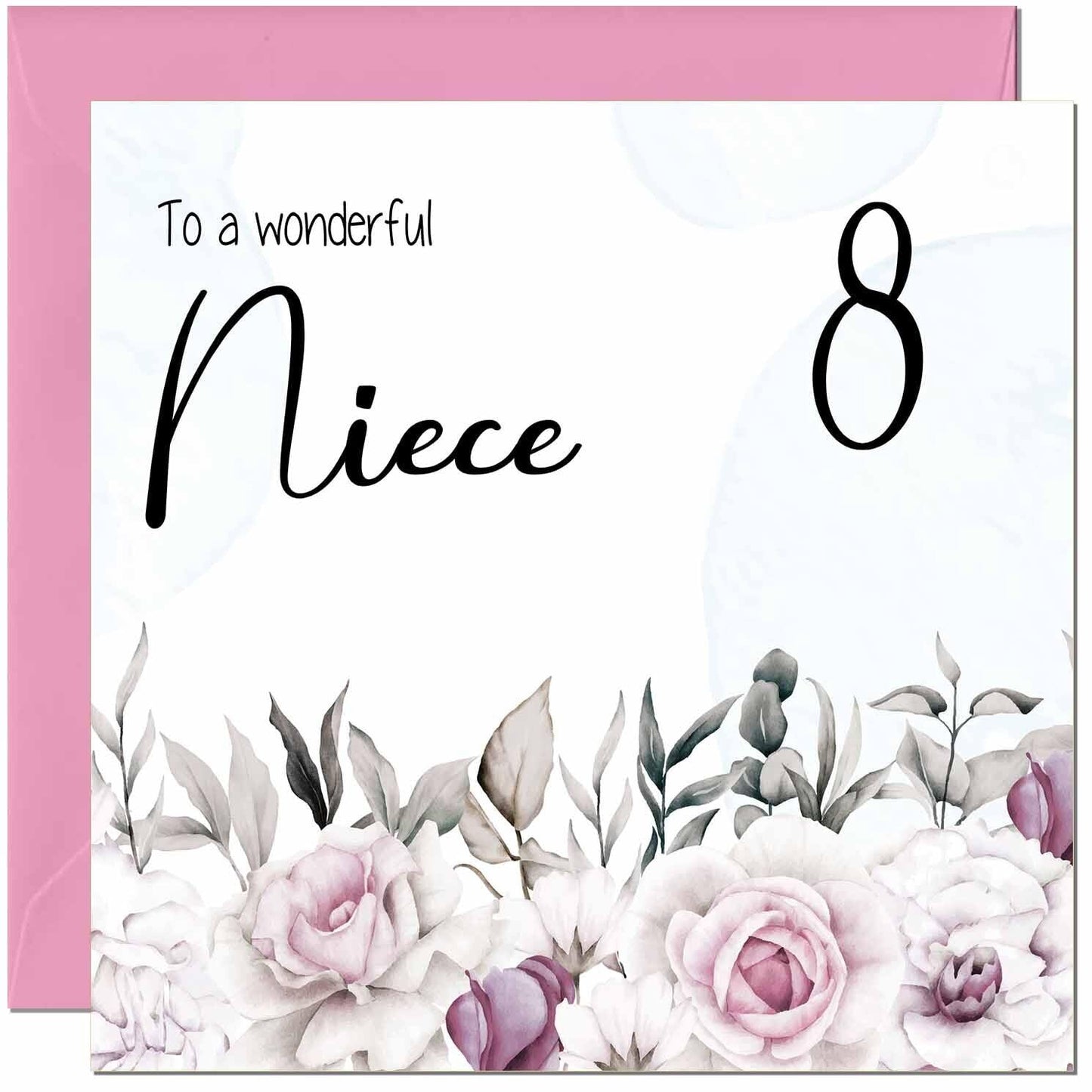 Niece's Birthday Card for Niece Floral Elegant